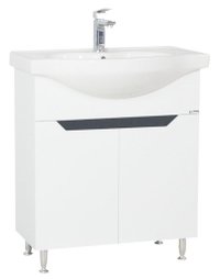 Set Baza front MDF si Lavoar seria 050, 70 cm, alb + antracit - 1