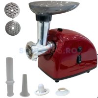 Masina de tocat carne electrica HOLZ Germany Professional CMP1796, 3500W, 1.2kg/min, 2 site inox, functie reverse, culoare rosie - 1