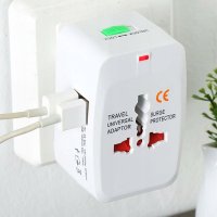 Adaptor incarcator universal de calatorie cu 2xUSB pentru EU, USA, UK, AUST, Alb - 9
