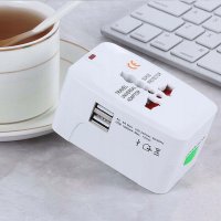 Adaptor incarcator universal de calatorie cu 2xUSB pentru EU, USA, UK, AUST, Alb - 8