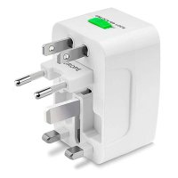 Adaptor incarcator universal de calatorie cu 2xUSB pentru EU, USA, UK, AUST, Alb - 5