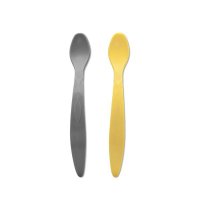 Set 2 lingurite Lorelli Galben Gri flexibile cu maner lung si margine rotunjita - 1