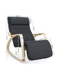 Fotoliu balansoar Songmics Gri LYY10G - Confort si Stil - 4
