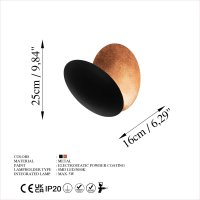 Lampa Yosma Negru 25x25x16 cm - 9