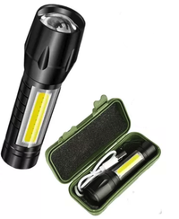 Lanterna de mana T6 C812 in cutie verde T630 cu led COB Lateral - 1