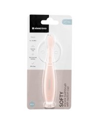 Periuta de dinti pentru bebelusi KikkaBoo Softy Pink din silicon,recomandata de la 6 luni, cu ventuza pentru fixare pe chiuveta,Fara BPA - 1