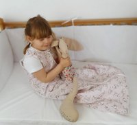Sac de dormit pentru copii Loving Bear Pink 1.5 tog din bumbac, 70 cm - 4