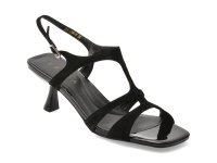 Sandale elegante EPICA negre, 3269, din piele intoarsa - 1