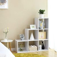 Raft Biblioteca Vasagle Alb, Dimensiuni 97.5x97.5x29 cm - 1