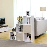 Raft Biblioteca Vasagle Alb, Dimensiuni 97.5x97.5x29 cm - 3