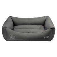 4DOG Deluxe Oxford, pat dreptunghiular câini, poliester oxford, impermeabil, gri, S-M(64x44x22cm) - 2