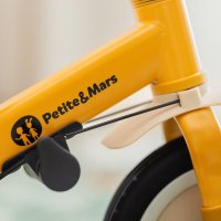 Tricicleta pentru copii PetiteMars Turbo Bej 5 in 1 Multifunctionala, Vehicul de impins, Bicicleta cufara pedale, Cu maner de ghidaj, Detasabil, Roti din cauciuc, Pana la 25 kg, 1.5-5 ani - 2