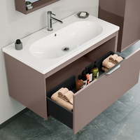 Set mobilier baie Orka Clay 3 piese suspendat toprak 100 cm - 4