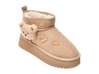 Ghete bej GRYXX, model 954331, din piele intoarsa premium - 1
