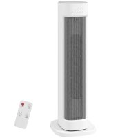 HOMCOM Radiator Electric Ceramic 2000W cu 3 Setări de Temperatură, Timer de 15 Ore și Telecomandă | Aosom Romania - 1