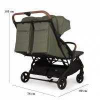 Carucior pentru gemeni Adamex Alto Verde cu sistem autofold si copertina XXL - 6