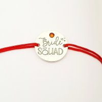 Bratara Personalizata Bride Squad - Argint 925 cu Snur Reglabil - 1