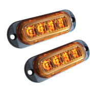 Set 2 Lampi LED Galbene pentru Semnalizare si Pozitie 12-24V pentru Camioane si Remorci - 1