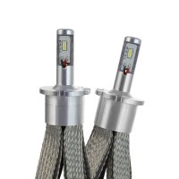 Set 2 LED-Uri Auto Techstar® 8C D4, 80w, 8000 Lumeni, 6500K, AUTO, 12-24 Volti, COB, Radiator Aluminiu Si Cupru - 1