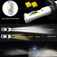 Set 2 LED-Uri Auto Techstar® 8C D4, 80w, 8000 Lumeni, 6500K, AUTO, 12-24 Volti, COB, Radiator Aluminiu Si Cupru - 5