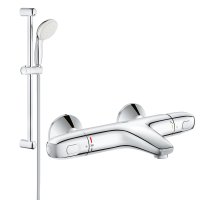 Pachet: Baterie Grohe cada/dus termostat Grohtherm 1000 + Set dus Grohe New Tempesta 100-(34816003  ,27853001) - 1