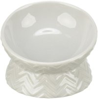 Trixie, castron ceramic ridicat ergonomic, taupe deschis, 0.15 L/ 13 cm - 1