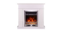 Semineu electric Rodos & Galileo silver, Art Flame, 1000x1034x300 mm, 2000W - 1