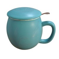 Moment Teal, Cană din ceramică 350 ml cu infuzor din inox - 1