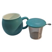 Moment Teal, Cană din ceramică 350 ml cu infuzor din inox - 2