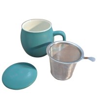 Moment Teal, Cană din ceramică 350 ml cu infuzor din inox - 3