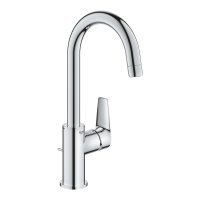 Baterie lavoar Grohe BauEdge, 3/8'', marimea L, monocomanda, pivotanta,  crom - 23760001 - 1