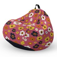 Fotoliu Puf Bean Bag tip Para L Daisy fundal roz - 5
