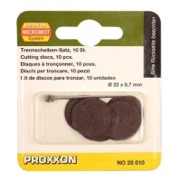 Set 11 discuri de taiere Proxxon 28810 din corindon pentru lemn, metal si plastic, O22 mm - 1