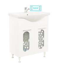Set Baza front MDF si Lavoar seria 177, 65 cm, alb - 1