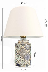 Lampa de masa Opviq, ceramica alba, 40x30x30 cm, model 687HMY2382 - 3