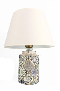 Lampa de masa Opviq, ceramica alba, 40x30x30 cm, model 687HMY2382 - 1