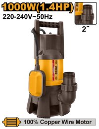 Pompa Submersibila Ingco SPD10001 pentru Apa Murdara cu Plutitor, 1000W - 1