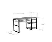 Birou Emro Walnut-Negru - 4