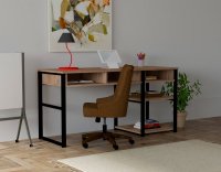 Birou Emro Walnut-Negru - 1
