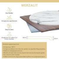 Blat masa Skyline Werzalit ivory 60x60 cm 25mm grosime 60x60x2.5 cm - 2