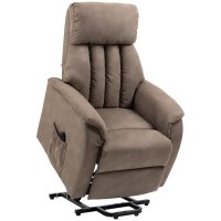 Fotoliu electric rabatabil HOMCOM, ridicare asistata, inclinare pana la 150°, telecomanda si suport pentru picioare, 75 x 93 x 110 cm, maro - 1