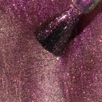 Ojă Semipermanentă Kievskaya Glitz Cat Eye 22 – Roz-Champagne cu Reflexii Aurii și Violet, Efect Magnetic 3D, 15ml - 1