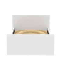 Pat 1 persoana Toscana Pako World Alb 90x200x10 cm - 3