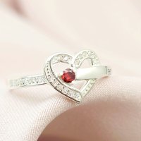 Inel Un Amore - 1 nume si Cristale Zirconia - Argint 925 - 1
