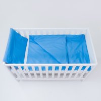 Set lenjerie pentru patut cu 6 piese din bumbac 120x60 cm Blue - 3