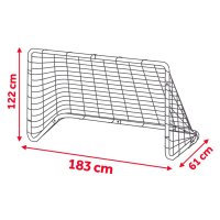 Poarta fotbal pentru copii 183x122x61 cm Neo-Sport cu cadru din otel,plasa rezistenta,4 ancore de montare incluse Footbal Play - 1