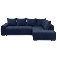 Coltar extensibil MARIBO LC, colt dreapta, albastru, cu arcuri si lada depozitare, dimensiuni 282x205x92 cm - 1