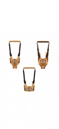 Ham pentru copii Novokids Premium Bear Walking Assistant Maro cu Maner confortabil, Intaritura, Material moale, Greutate admisa 20 kg, Lavabil - 1