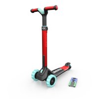 Trotineta pliabila cu lumini LED Berg Nexo rosie, ghidon reglabil, greutate admisa 50 kg - 3