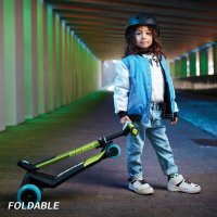 Trotineta pliabila cu lumini LED Berg Nexo rosie, ghidon reglabil, greutate admisa 50 kg - 6